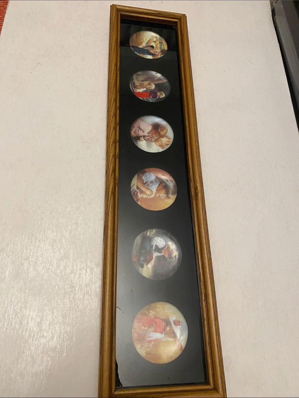 Donald Zolan 1992 Pemberton Oakes 6 Mini Plates Framed Wall Art Vintage